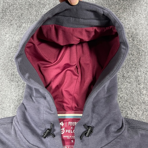 Four Laps x Peloton Full Zip Hoodie Sweatshirt Mens Small Jacket Gray 0917 - Picture 5 of 8